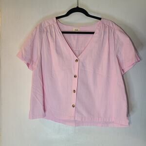a.n.a Pink Button-Down Blouse